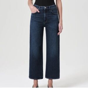 Agolde Wide Leg Dark Wash Cotton REN Jeans 30/8 Retail $228